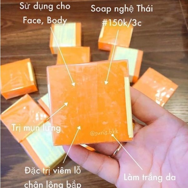 Xà phòng Cám Gạo Jam + Cam + Nghệ Jam Thái Lan