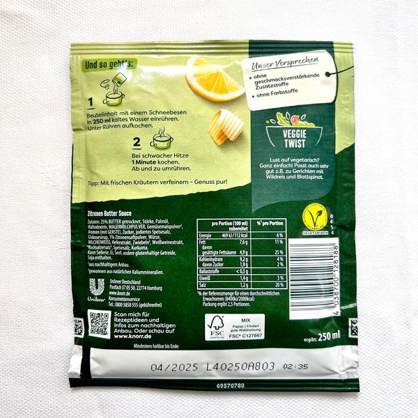 Sốt bơ chanh của hãng Knorr