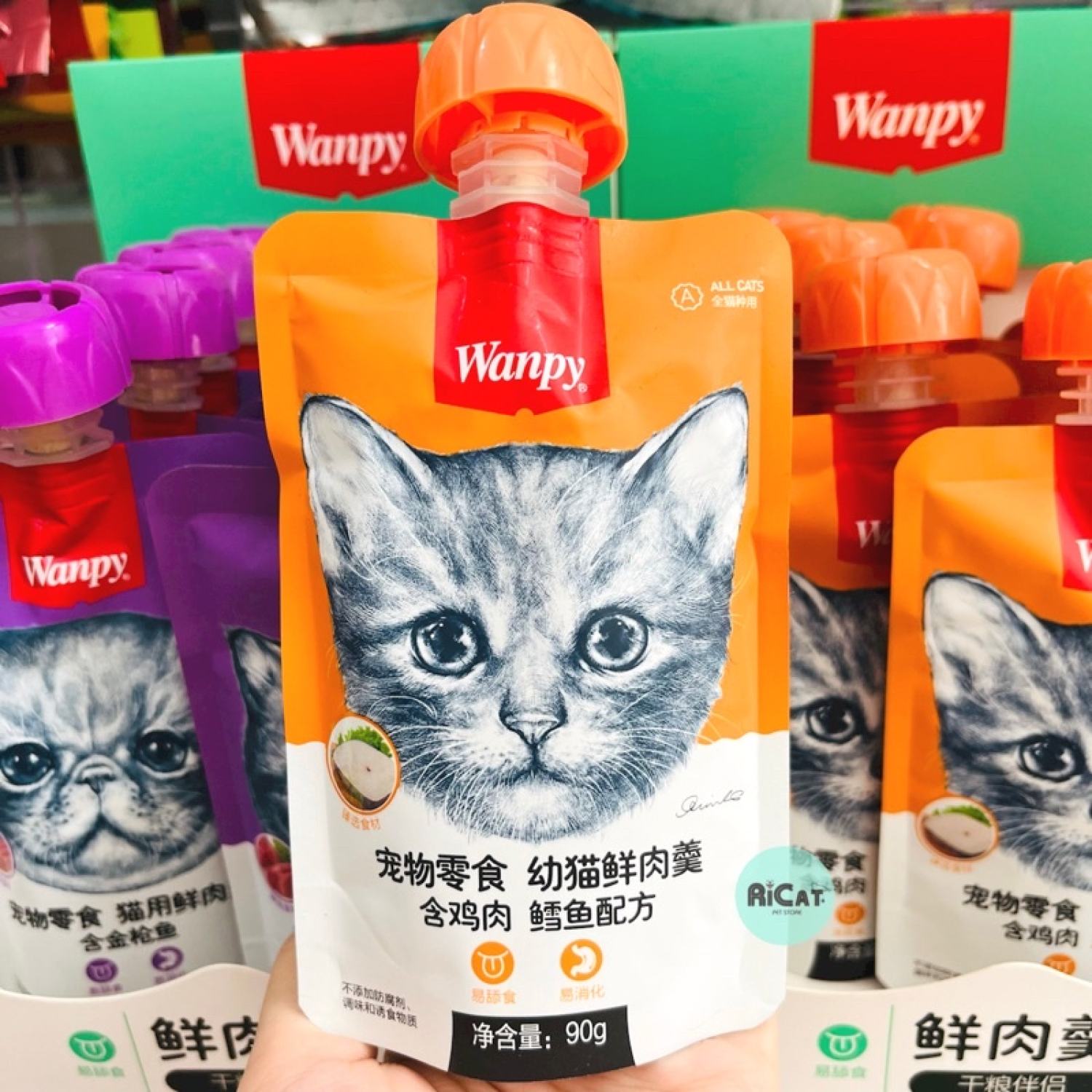 Súp Thưởng Cho Mèo WANPY Súp Nắp Vặn 90g