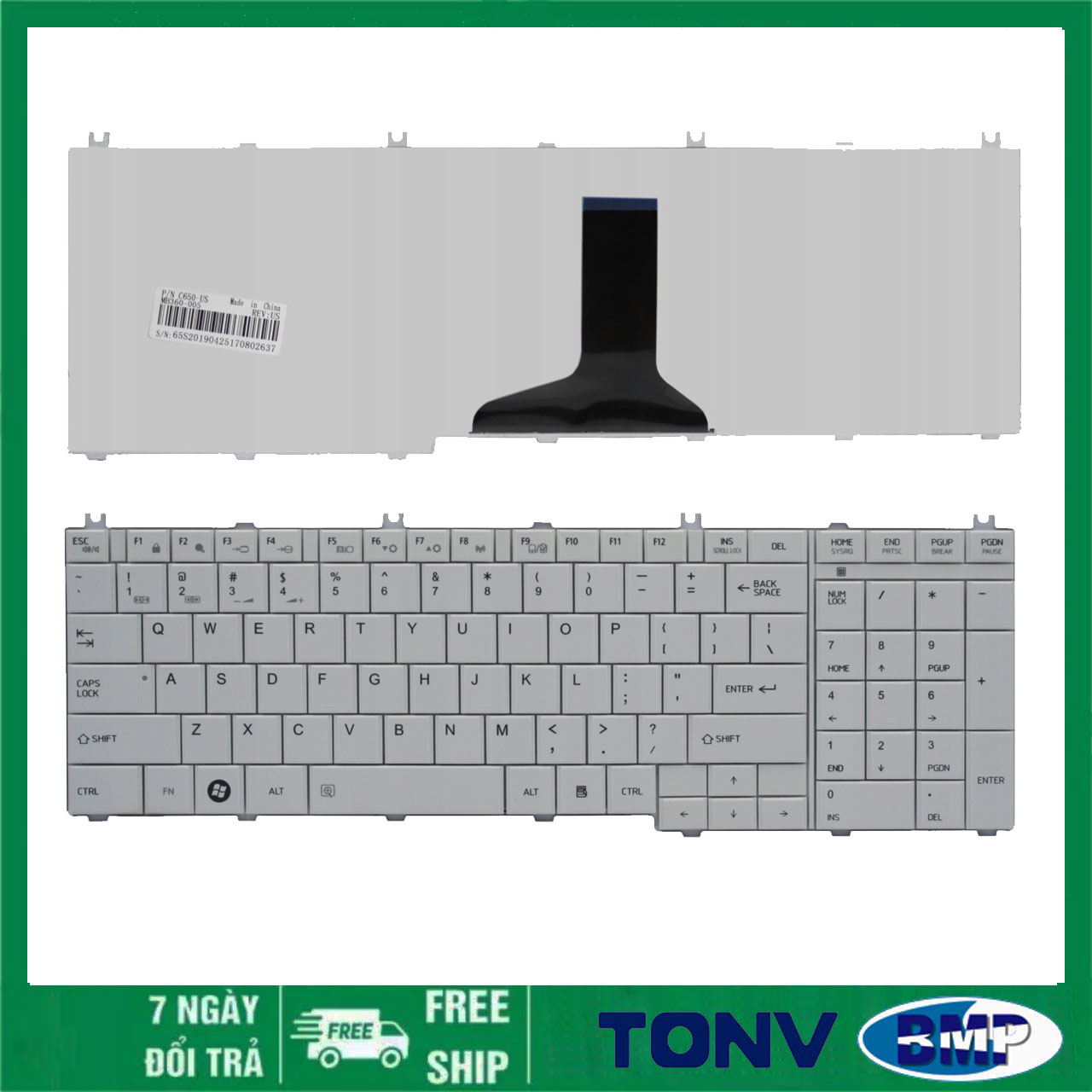 [HCM]Bàn phím Laptop TOSHIBA L655 * Satellite C650 C655 C660 C665 L650 L655 L670 L750 L770 L755*