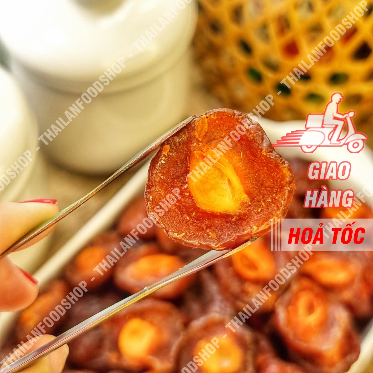 Ô Mai (Xí Muội) Đào Chẻ (Mứt Anh Đào) Lon 500gr