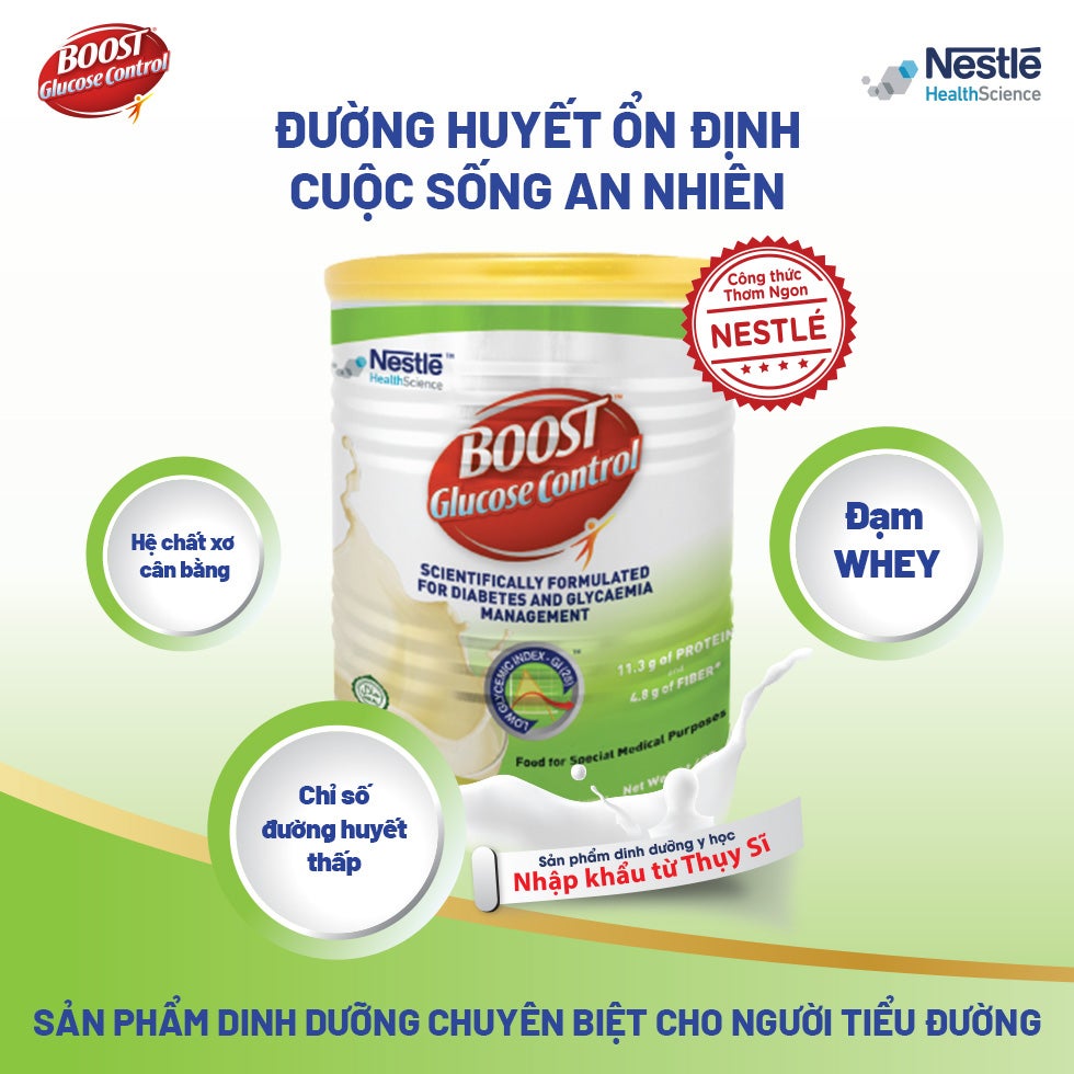 [Date 8.2026] Sữa Bột Boost Glucose Control Cho Người Tiểu Đường Lon 400g