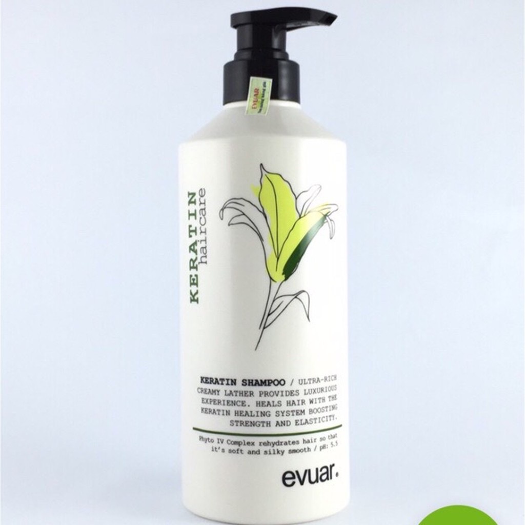 [HCM]Dầu gội xả cao cấp cực mềm mượt tóc Keratin Evuar 758mlx2