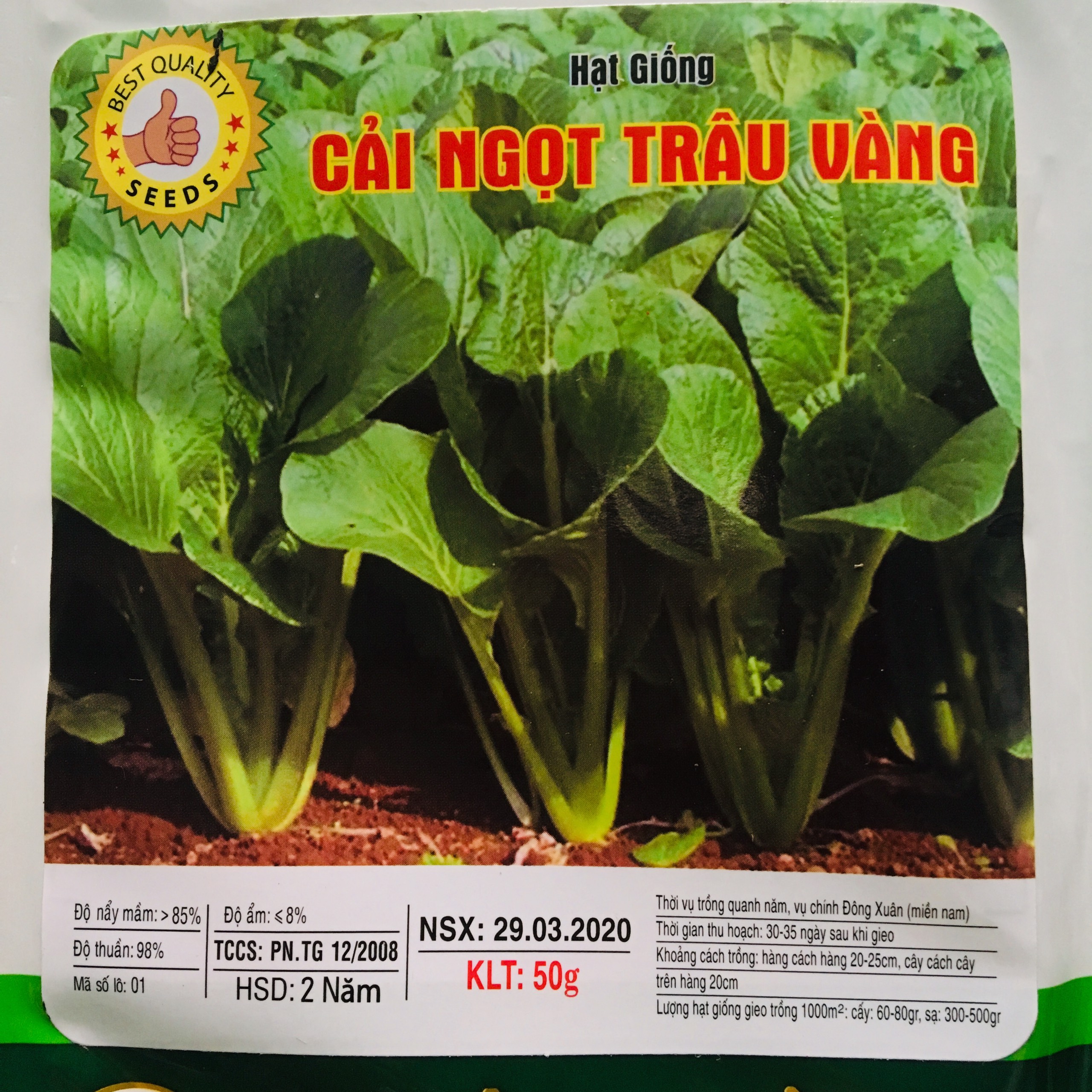 HẠT GIỐNG CẢI NGỌT GÓI 50gr