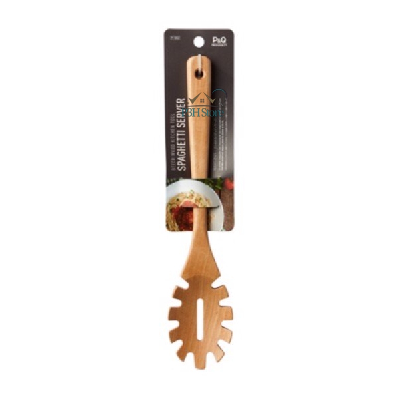 Muỗng vớt mì thìa vớt mì ý spaghetti Lock&Lock bằng gỗ sồi P-1052
