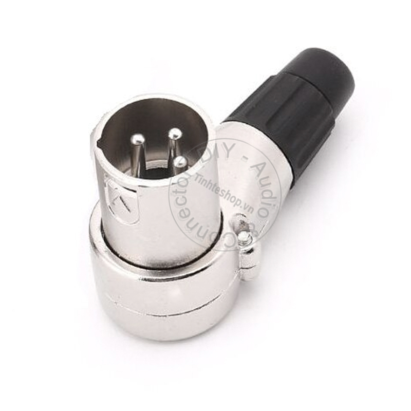Đầu hàn canon XLR đực vuông góc OD6mm - Jack XLR đực
