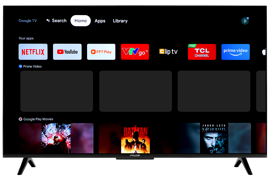 [TRẢ GÓP 0%] Google Tivi iFFALCON 4K 43 inch 43U62