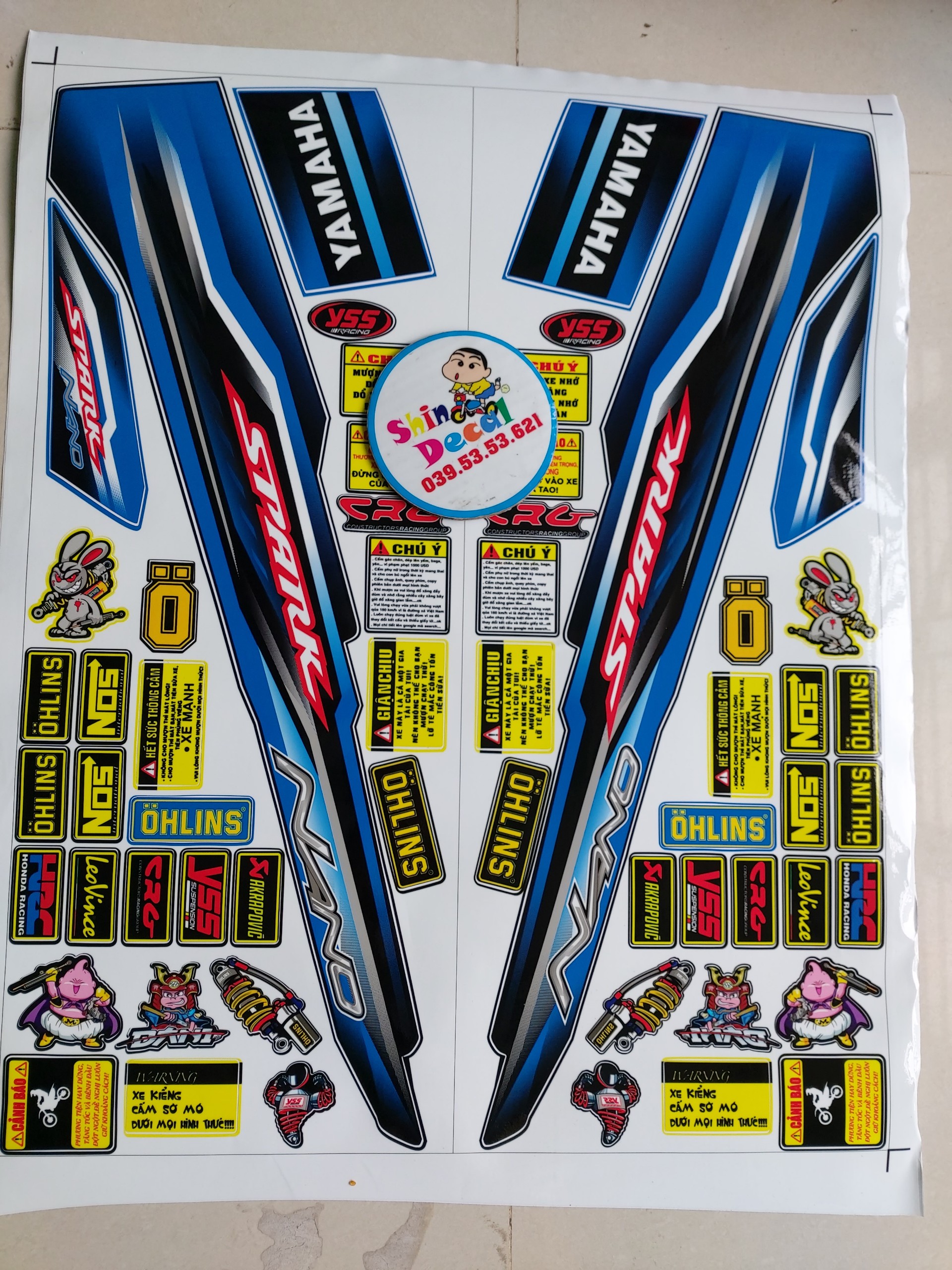 Tem rời Sirius mẫu spark nano