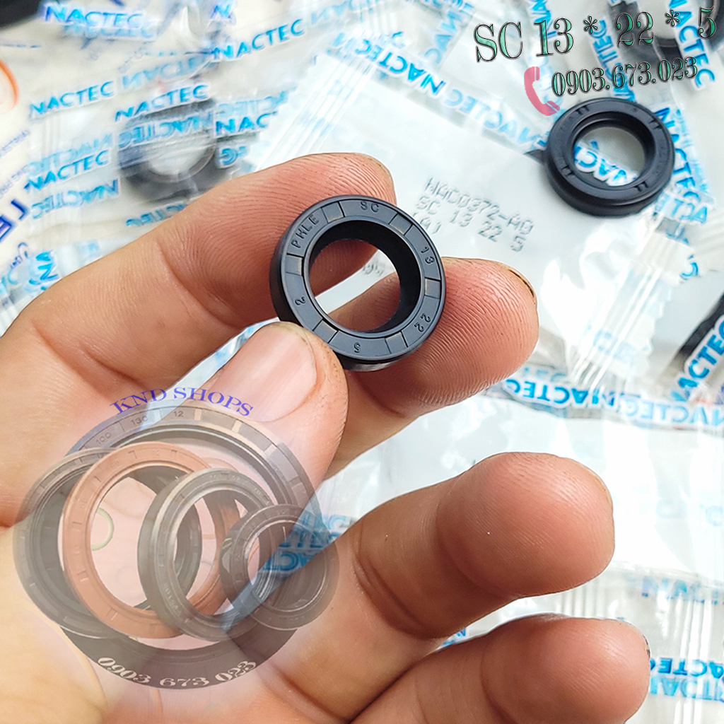 Phốt chặn dầu (nhớt) giò đạp xe C90 và Trục cơ máy rửa xe mini Nactec SC 13*22*5 | OEM SC 13*22*5 , phụ tùng xe máy và máy cắt cỏ | KND Shops