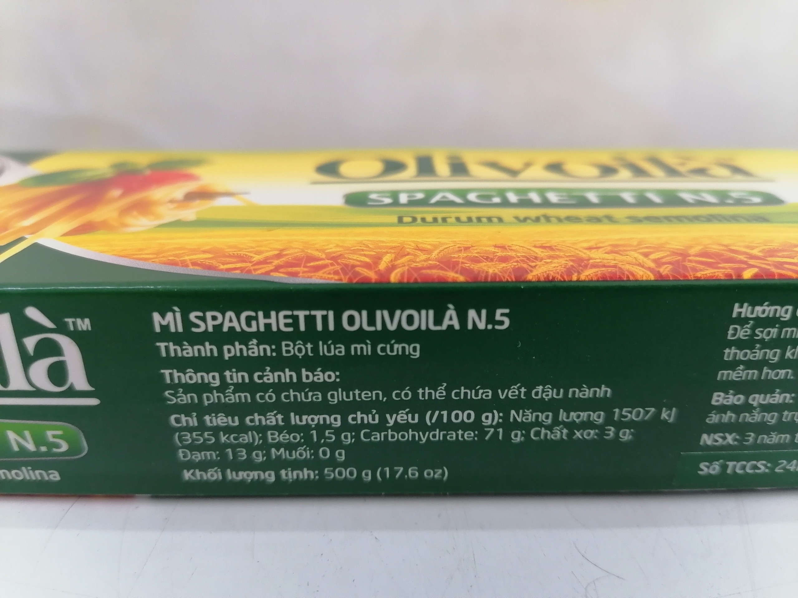 [500g] Mì Ý số 5 [Italia] OLIVOILA No 5 Spaghetti (bph-hk)