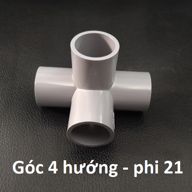 Set 5 cái Co góc 4 hướng phi 21 mm (nhựa PVC Siêu Thành)