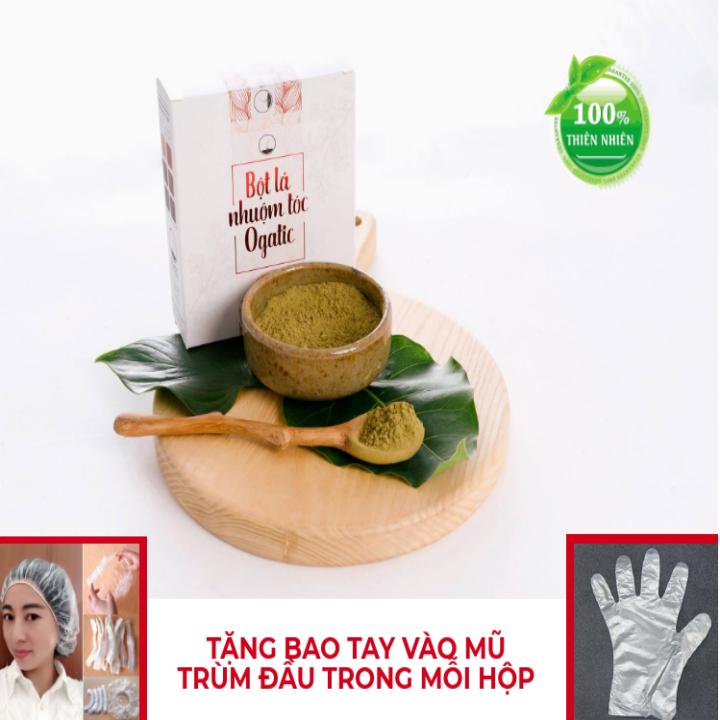 [ưu đãi tốt] Bột lá nhuộm tóc Ogatic-nâu đỏ