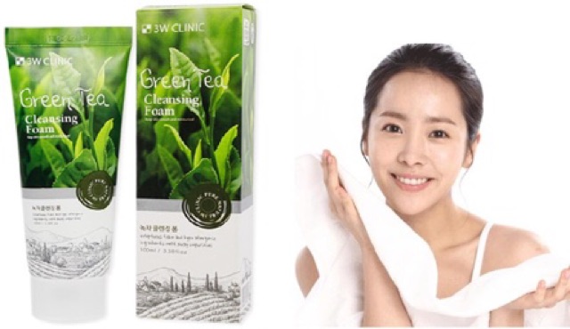 [HCM]??Sữa rửa mặt 3W Clinic Trà xanh 100ml