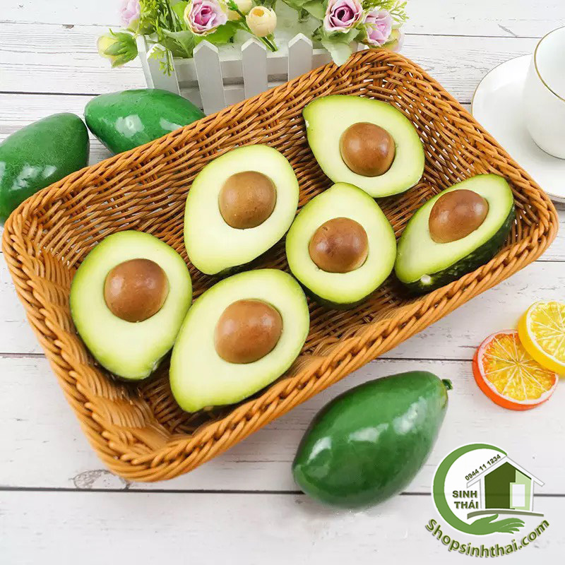 Nửa trái bơ có hột - Trái cây giả cao cấp - Phụ kiện trang trí, chụp hình ảnh sản phẩm