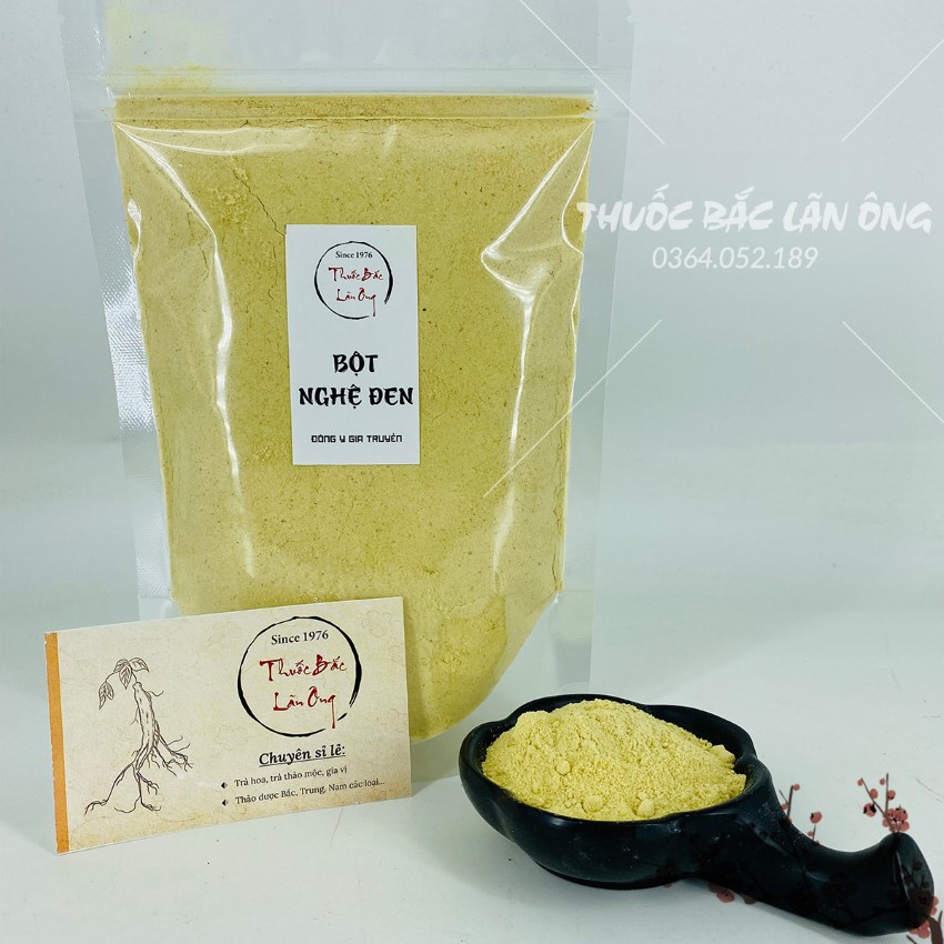 Black Turmeric Powder 100g, Pure, Helps Relieve Stomach Pain, Is Good for Digestion, and Prevents Cancer.