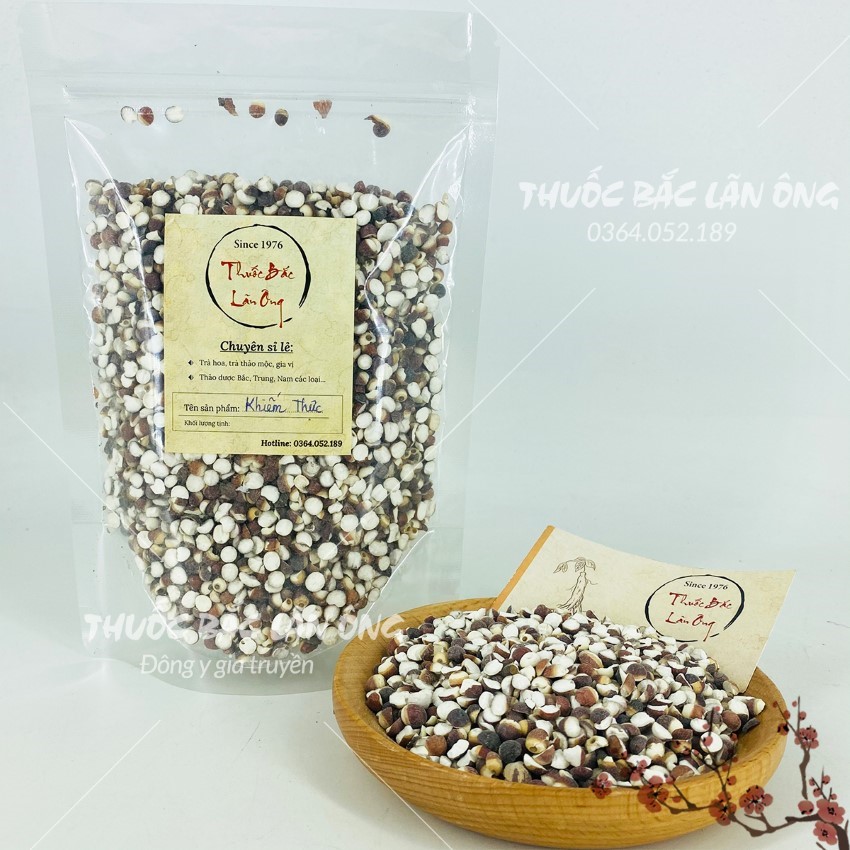 Hạt khiếm thực khô 1kg, khiếm thật, vỡ đôi, thơm, sạch, không lẫn tạp chất - Lãn Ông
