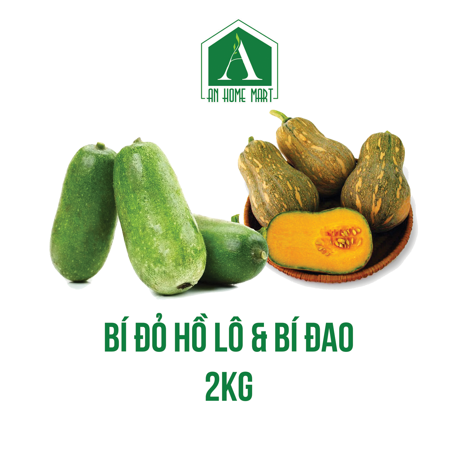 [HCM - Rau củ quả] Combo 2kg Bí Đỏ Hồ Lô & Bí Đao