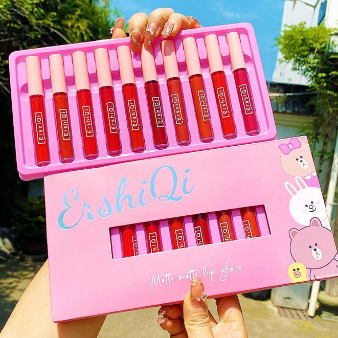 Set 10 son kem lì ershiqi cute