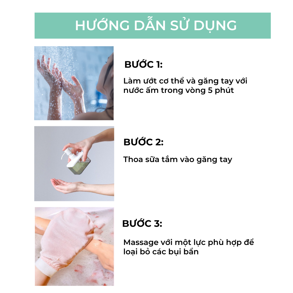 Găng Tay Tẩy Da Chết Làm Sạch Da Cao Cấp BEBECHIC