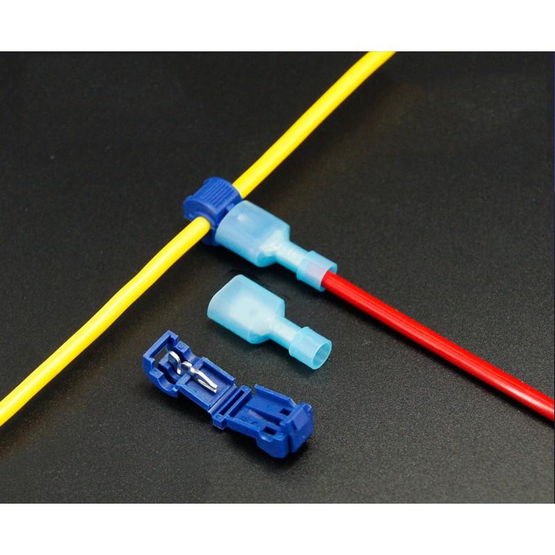 Combo 50 cút nối dây điện nhanh chữ T2 cho dây từ 1 - 2.5mm2