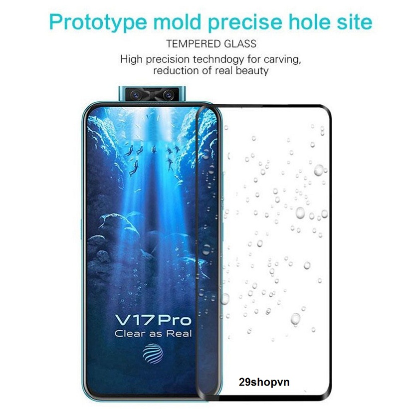 Kính cường lực Vivo V17 Pro (Full Màn, Full Keo)