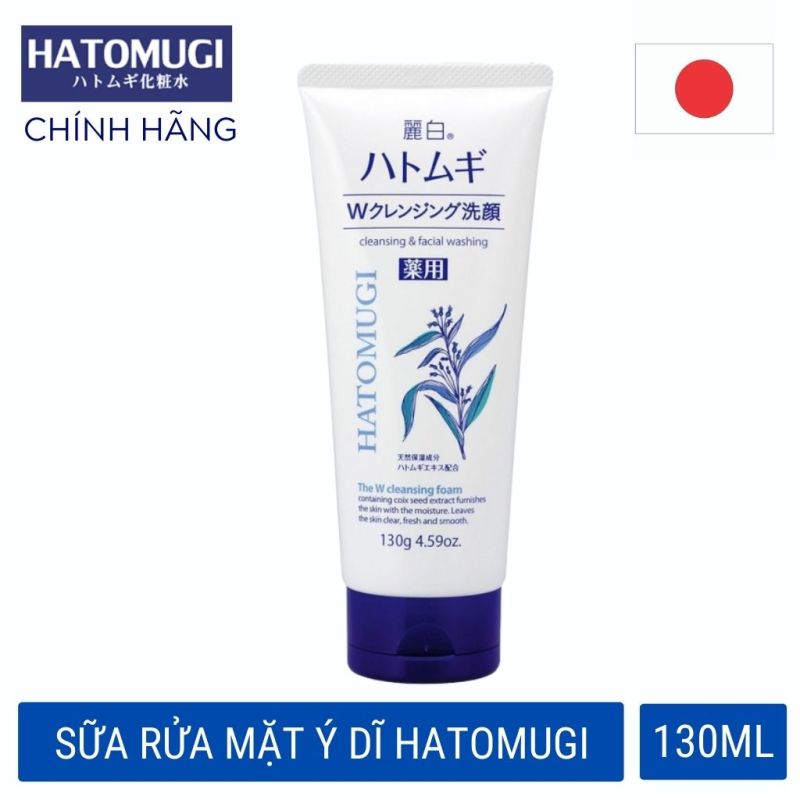 Sữa rửa mặt Hatomugi Cleansing & Facial Washing dưỡng trắng da mặt (130gram) Limita store giá rẻ
