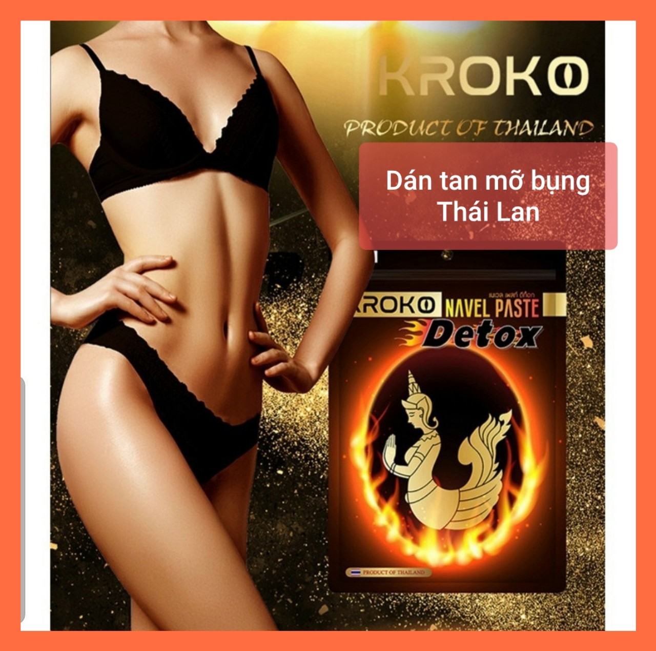 Miếng dán tan mỡ bụng kroko thái lan