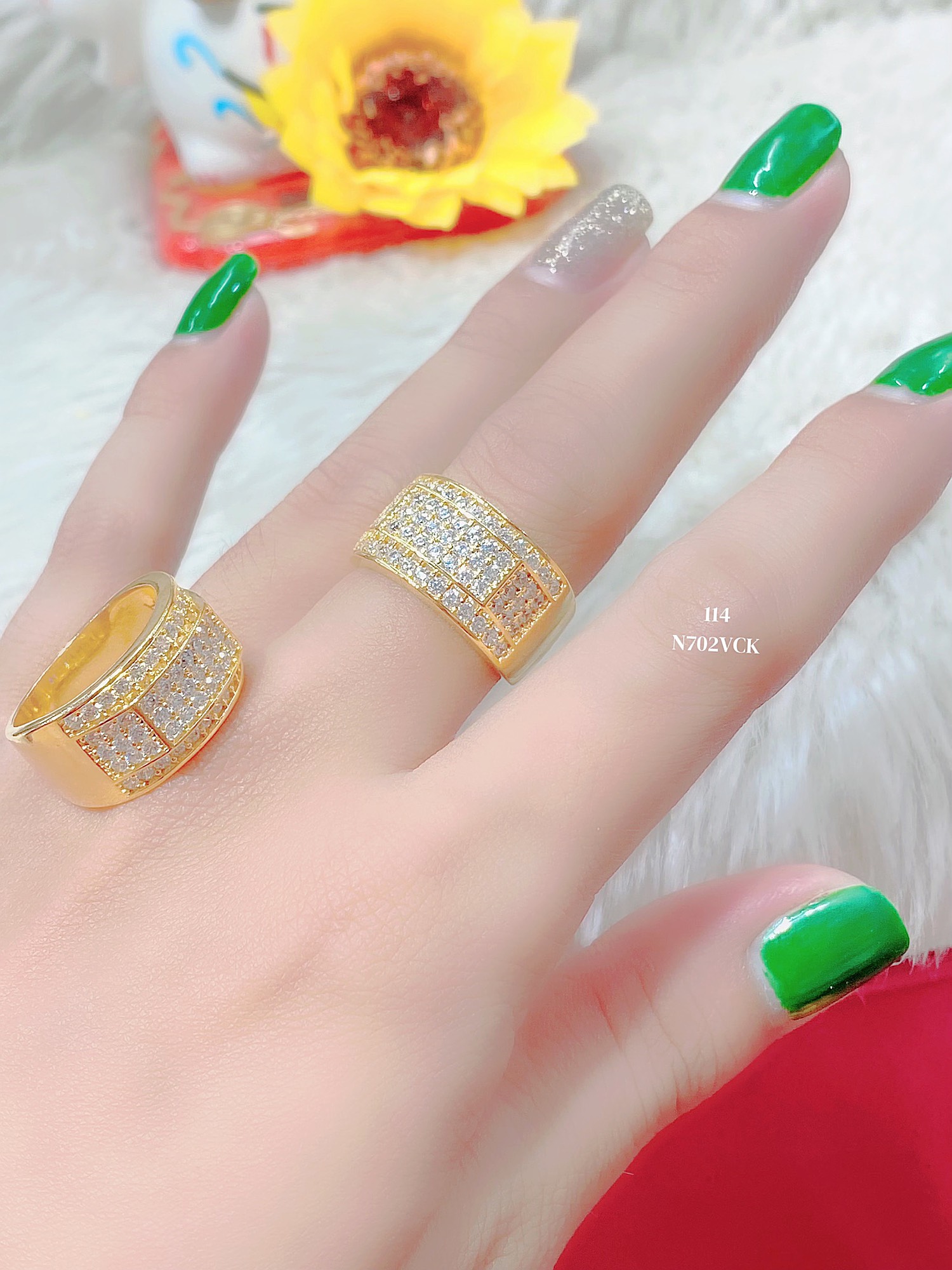 Nhẫn nam xi kim đính xoàn N702 cao cấp