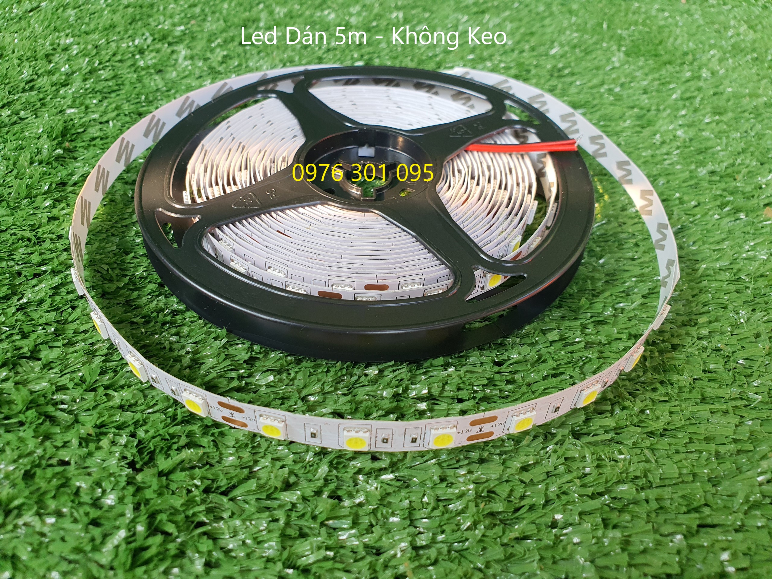 Dây Đèn Trang Trí Màu Trắng 12V - 5M có keo dán - Đèn Led Thiên Vân