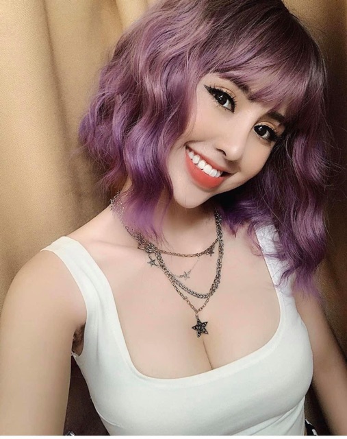 Tóc giả xù ngắn omber tím 😻FREESHIP💖 mã cc33
