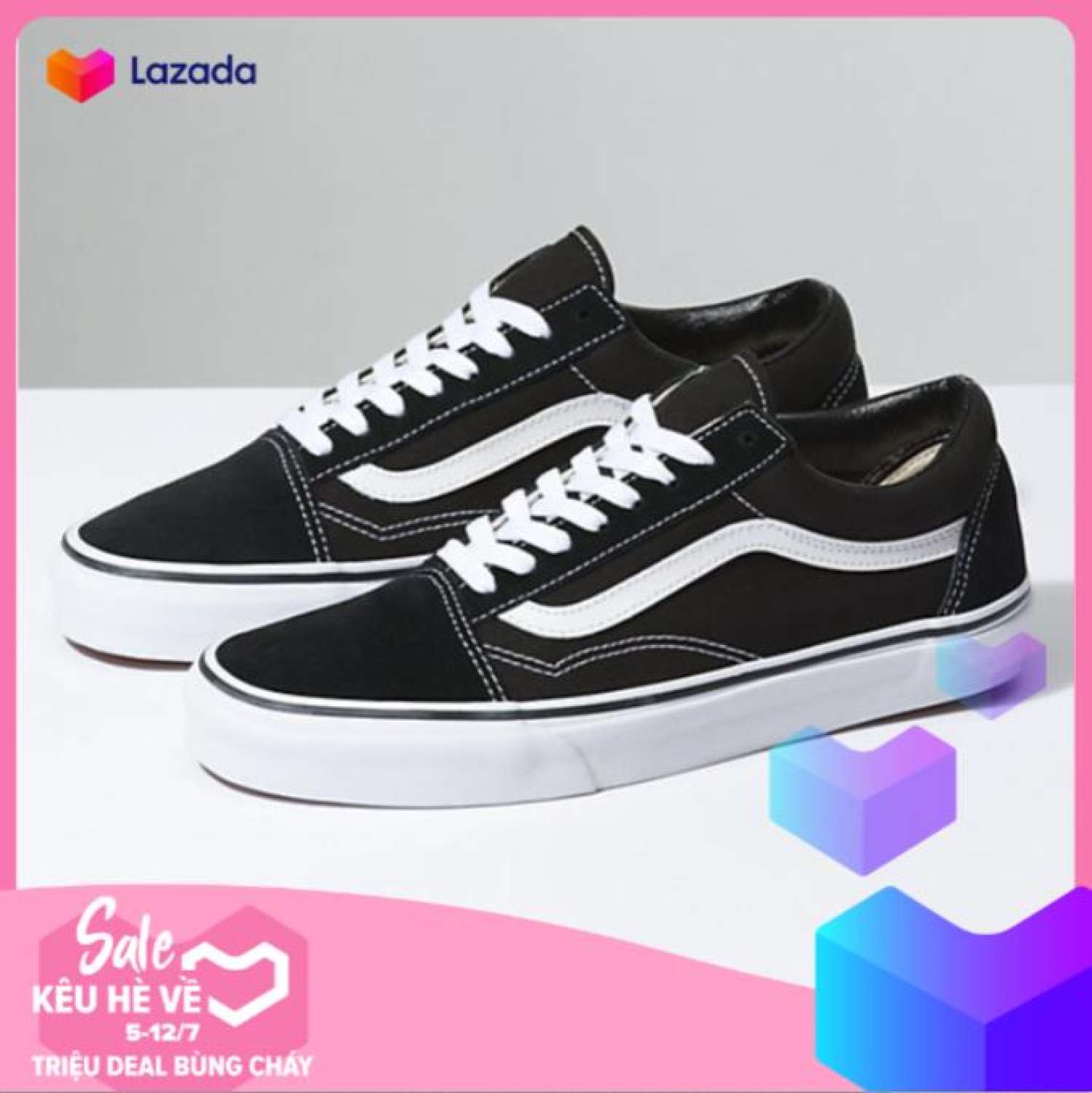Giày vanold skool đen nam nữ couple hàng chuẩn vnxk - hanyy shop