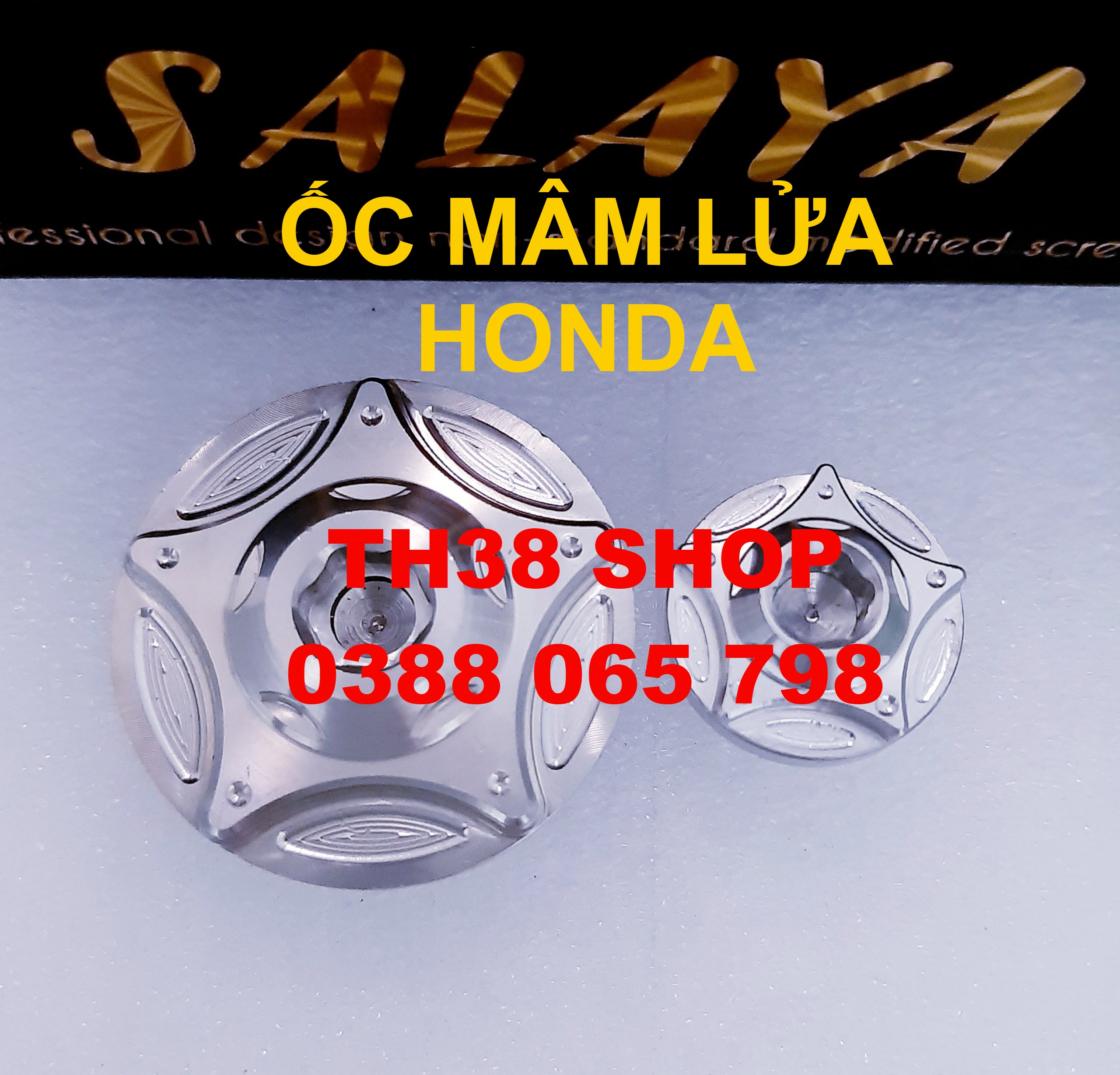 ốc mâm lửa salaya inox [mẫu ngôi sao, phân loại theo dòng xe bên dưới]