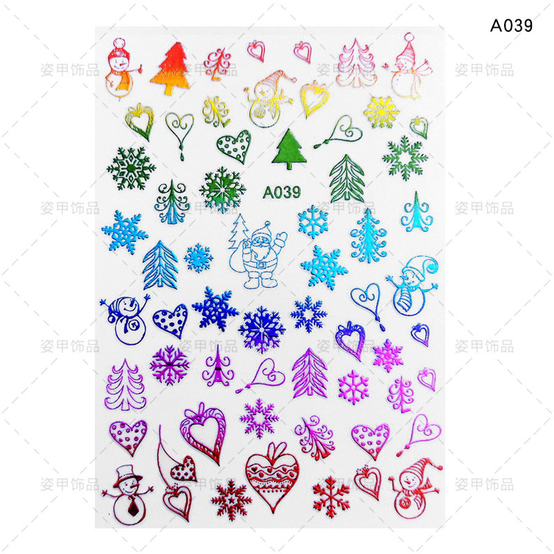 Sticker Trang Trí Móng Noel Siêu Đẹp A