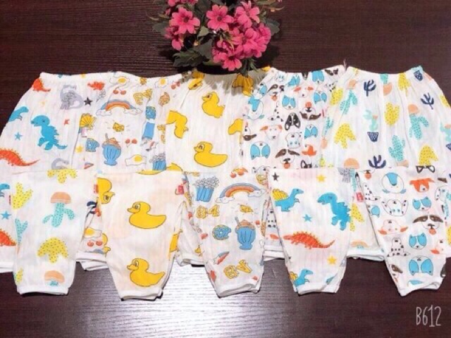 Quần Chục Dài Cotton Giấy Cho Bé