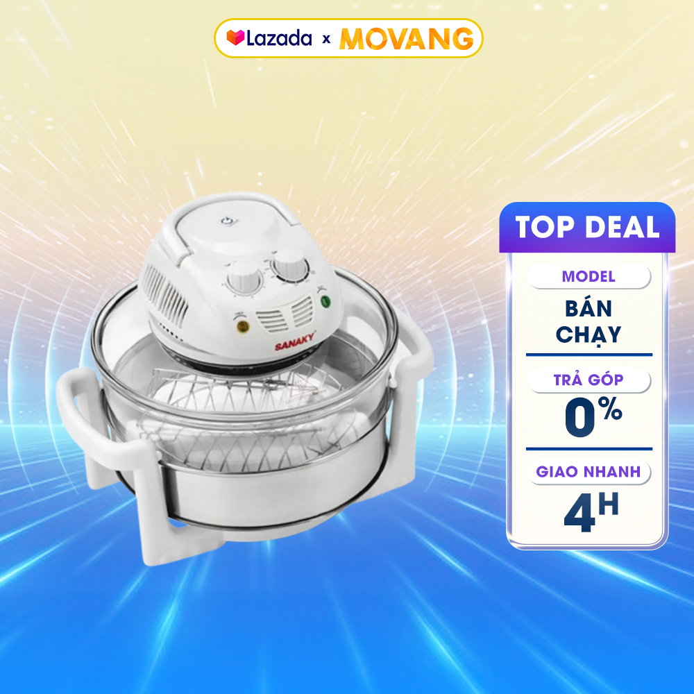 [GIAO TẠI HCM] - Lò Nướng Thủy Tinh SANAKY VH-158T