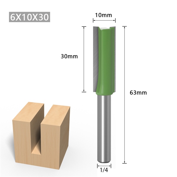Mũi phay gỗ thẳng 6mm và 1/4
