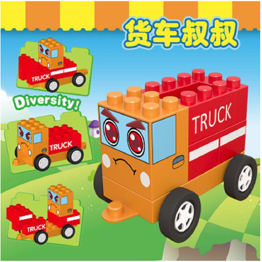 Bộ lắp ghép lego Chichi Land Đội xe biến hình mô hình xe ô tô truck
