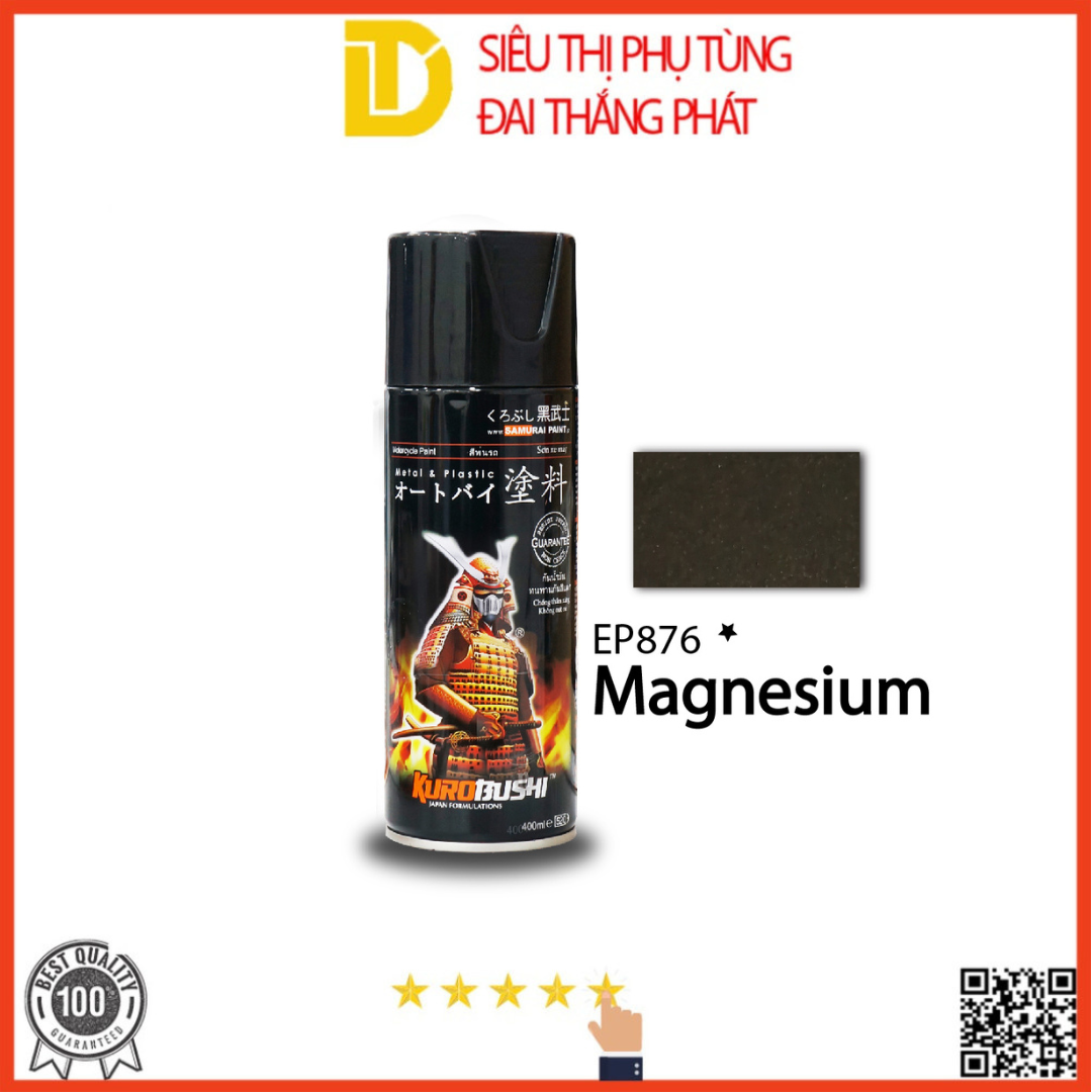 Sơn samurai sơn xịt xe máy ep876* màu magie