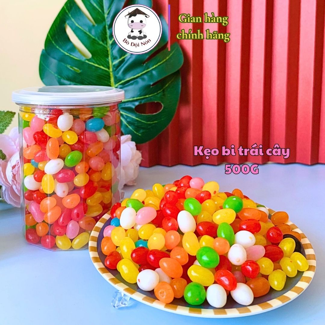 500G Kẹo Bi Trái Cây Bò Đội Nón