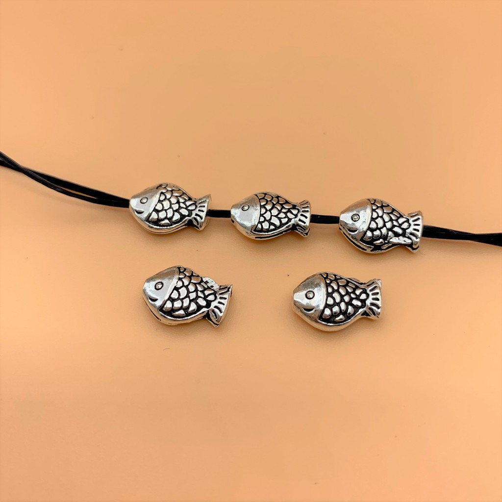 Charm bạc thái nối hình cá - charm bạc 925 - mã ca167