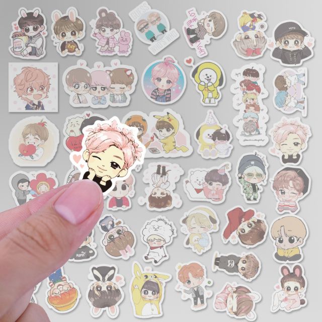 40 HÌNH DÁN STICKER BTS BT21 CUTE