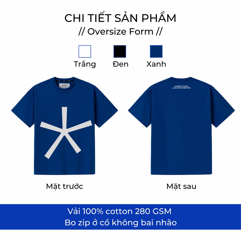 Áo thun Tshirt oversize BIG ICON BLUE - thương hiệu 84rising