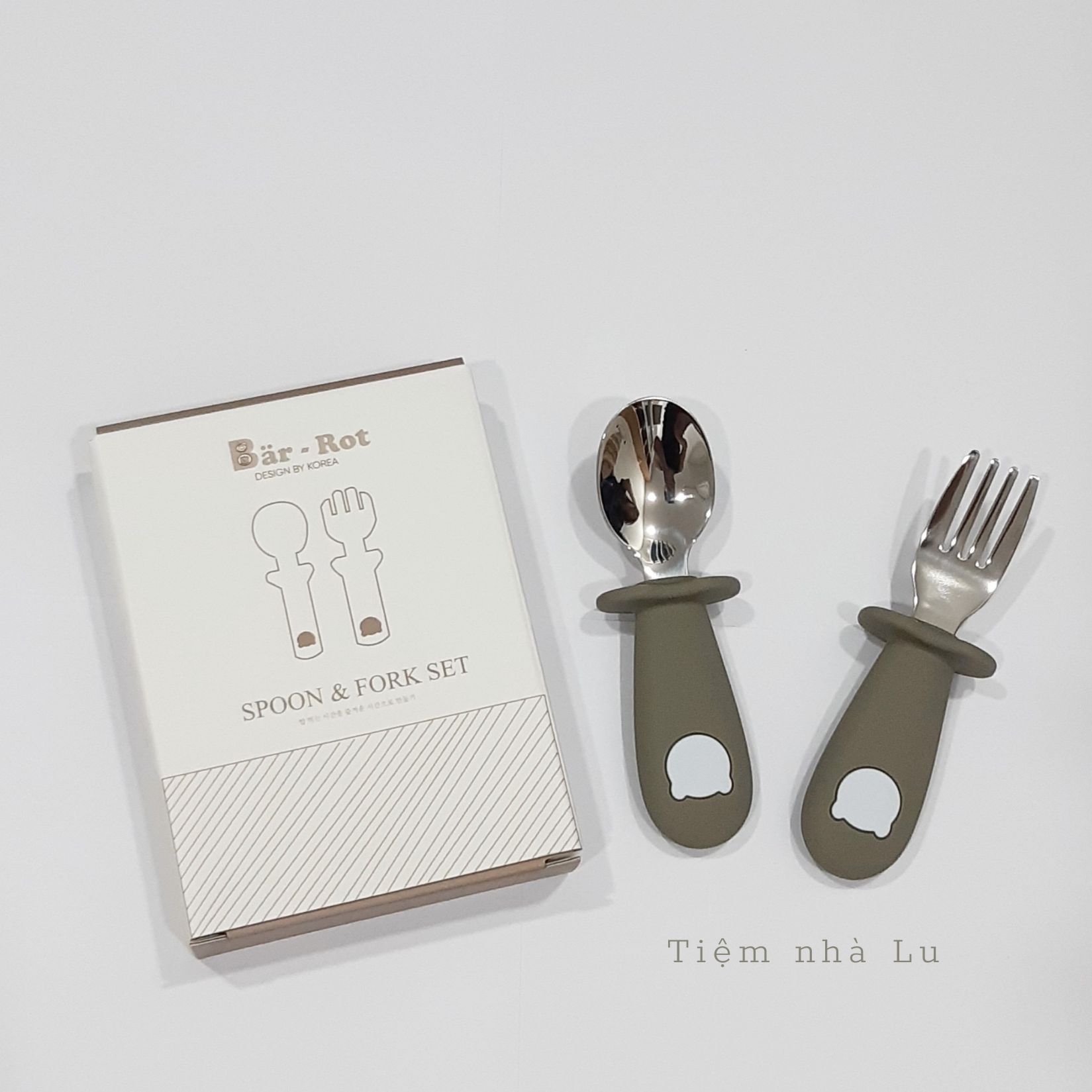 Set Thìa Nĩa Bar Rot Tập Ăn Dặm Cho Bé