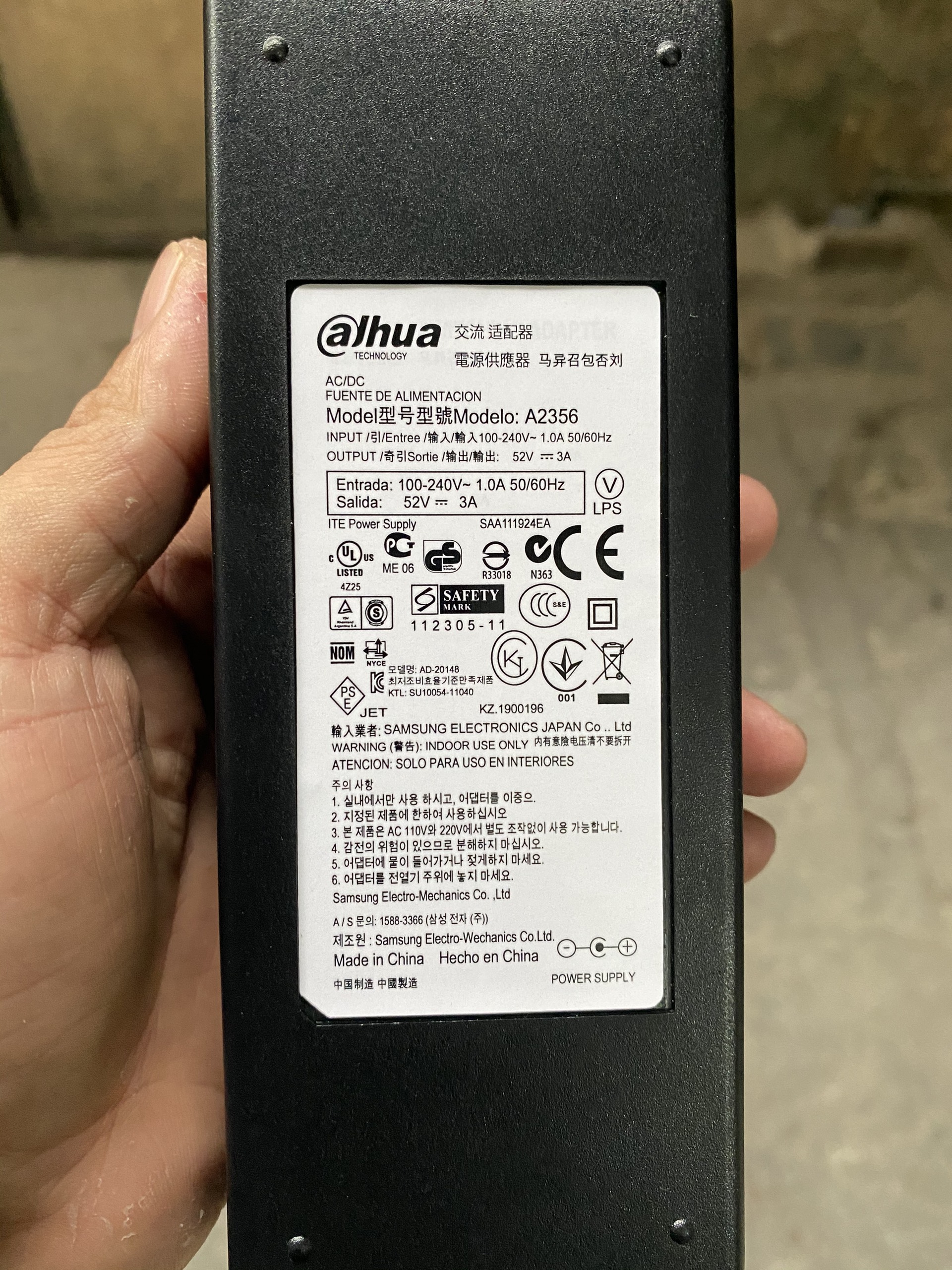 Adapter nguồn 52V 3A switch POE