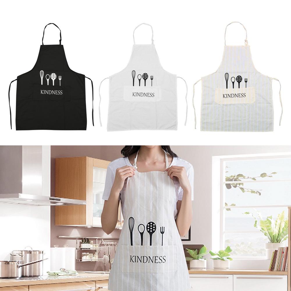 For Baking Cotton Home Kitchen Chef Restaurant Waiter Aprons Fashion For Man Woman Cooking Apron With Pockets Adjustable Print Pattern Apron