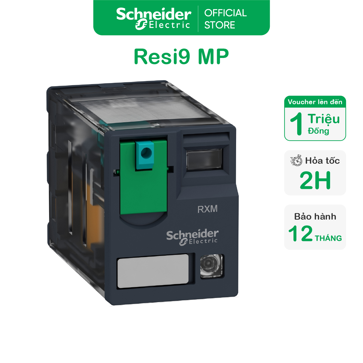 Relay trung gian - 2 Poles (8 chân) - 24VDC - Schneider Electric - RXM2AB1BD RXM2AB2BD