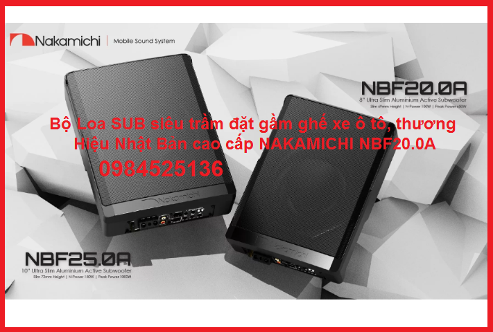 [Loa Sub] Loa sub gầm ghế NAKAMICHI 20.0A ,Loa sub gầm ghế ô tô siêu trầm, Loa sub Nakamichi NBF 20.0A, Sub gầm ghế Nakamichi,siêu trầm siêu hay cho oto,nghe hay dành cho oto.Loa sub giá rẻ.Loa sub gầm ghế nakamichi.