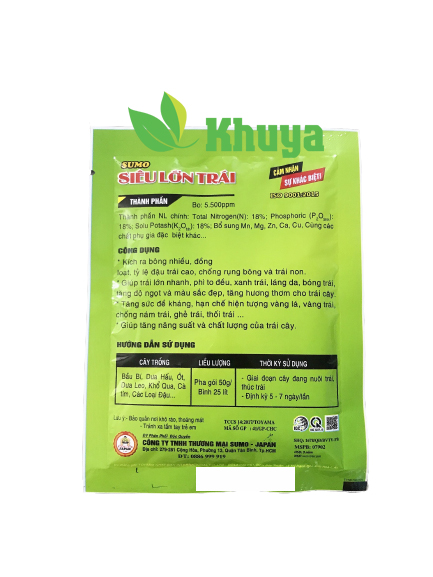 PHÂN BÓN VI LƯỢNG TYM 04 SUMO SIÊU LỚN TRÁI 50gr