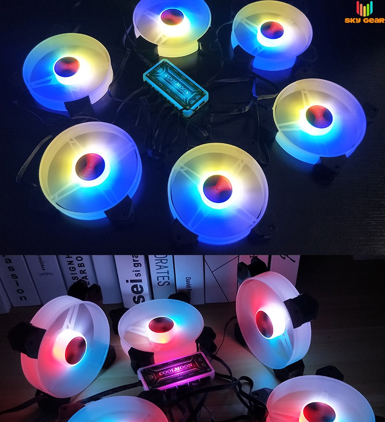 [HCM]1 Quạt Tản Nhiệt Led RGB Coolmoon Y1