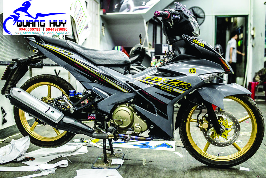 Tem trùm exciter 150 xám đen,team decal ex 150 y15zr